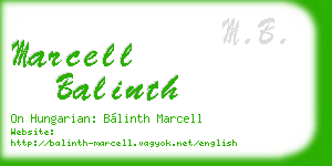 marcell balinth business card