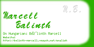 marcell balinth business card